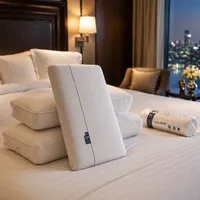 Oreiller ergonomique à mémoire de forme à 3 couches, design ondulé personnalisable, transport sous vide, vente en gros