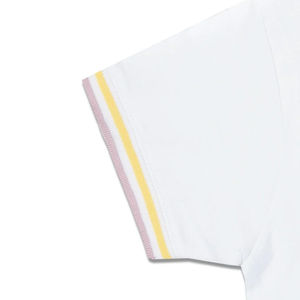 Camisetas Casuales de Manga Corta con Cuello Redondo para Mujer, Precio al por Mayor, Bolsillos, Corte Regular, 100% Algodón Canvas, Diseño Naranja y Negro - Product Image 5