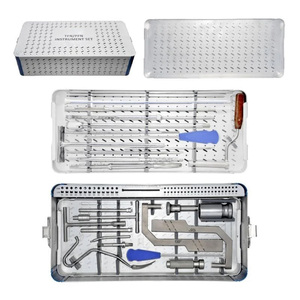 Juego de instrumentos óseos de fragmentos pequeños con placas de compresión de bloqueo Tornillos Guías de perforación para sistema de fijación de fracturas por traumatismos - Product Image 2