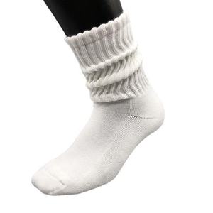 Calcetines de Algodón Grueso de Color Liso con Efecto Arrugado y Acordonado para Hombre y Mujer al por Mayor - Product Image 5