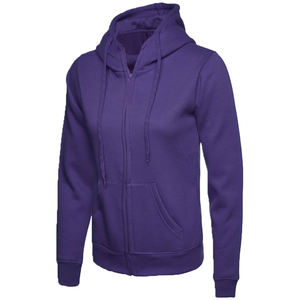 Custom <b>Women's</b> 100%Cotton Fleece Winter Sweatshirt <b>Dress</b> Eco-Friendly Breathable Windproof Embossed Embroidered Front <b>purple</b> - Product Image 1