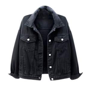 Vente en gros de vestes en jean personnalisées pour femmes vestes boutonnées décontractées vestes en jean en denim surdimensionnées ensembles en jean pour femmes - Product Image 1
