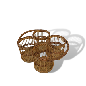 Bán Chạy Nhất Thiết Kế Mộc Mạc Mây Giữ Chai Rượu Vang Handmade Nhựa-Tráng Giá Cho Rượu Vang Lưu Trữ Nước Đá Xô Nước Giải Khát Bồn - Product Image 1