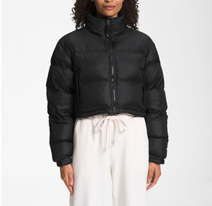 Veste courte thermique pour femme, automne-hiver, nouveau design, matelassée, rembourrage en coton, fermeture éclair en nylon, logo, pas cher - Product Image 1
