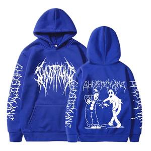 เสื้อมีฮู้ดสำหรับผู้ชายสีทึบผ้าคอตตอนผสมดีไซน์ลูกค้าได้อย่างรวดเร็ว - Product Image 1