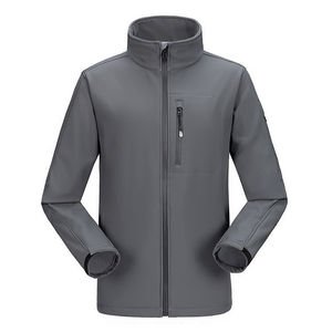 Logotipo personalizado otoño sin capucha senderismo a prueba de viento impermeable al aire libre Softshell chaquetas de los hombres - Product Image 3