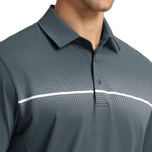 Polos personalizados OEM para hombre con logotipo bordado de tela de algodón transpirable, ajuste y etiquetado de manga corta - Product Image 5