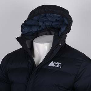 Navigate Coated Soft Shell Silicon Hoodie Jacket Fitness a prueba de viento Ropa al aire libre Poliéster Diseño liso Abrigo cortavientos-FHOR - Product Image 3