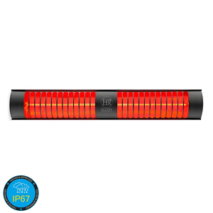 ELCON BH 4000 Calentador Eléctrico Infrarrojo Ergonómico 4000W IP67 Impermeable Negro Aluminio Doble Lámpara 1200mm - Product Image 2