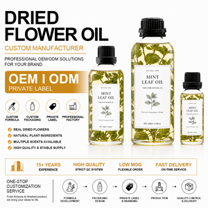 Huile essentielle <span class=keywords><strong>de</strong></span> menthe poivrée naturelle à marque privée, infusée aux feuilles <span class=keywords><strong>de</strong></span> menthe, pour les soins <span class=keywords><strong>de</strong></span> la peau et les massages corporels, avec <span class=keywords><strong>de</strong></span> véritables fleurs séchées - Product Image 1