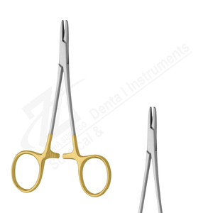 Soporte de aguja Derf Inserto de carburo de tungsteno 115mm de largo Fabricante de instrumentos quirúrgicos de acero inoxidable en Pakistán - Product Image 1