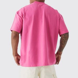 Camisetas extragrandes de algodón 100% para hombre, Camiseta holgada con estampado desgastado, camiseta informal ligera de alta calidad para hombre - Product Image 5