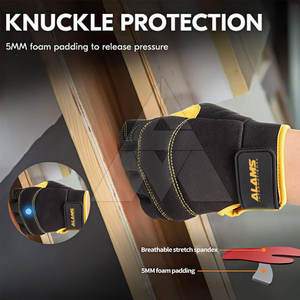 ถุงมือช่างซ่อมบำรุงแบบขายส่ง ถุงมือช่างซ่อมบำรุงมืออาชีพ ถุงมือช่างซ่อมบำรุงหนัง ถุงมือช่างซ่อมบำรุงสำหรับงานหนัก - Product Image 3