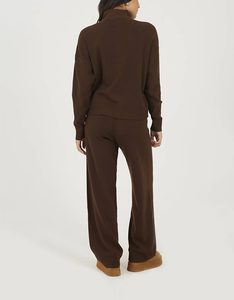 Conjunto Deportivo de Mujer, Ajustado, de Poliéster, para Correr, Color Único, Invierno, Sudadera con Media Cremallera, Ropa Deportiva - Product Image 4