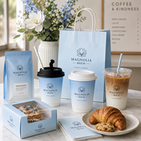 AT PACK Fournisseur Unique d'Emballages pour Café : Gobelets en Papier Dégradé Personnalisés, Sacs à Café, Boîtes, Serviettes et Fournitures de Café à Emporter