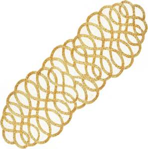 Chemin de table en tissu polyester moderne, écologique, réutilisable et personnalisable, très vendu, 13x36 pouces, fait main, brodé de plantes - Product Image 5