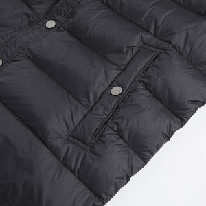 Veste matelassée à ceinture pour homme et femme ARTICLO SPORTS, devant droit, écologique, 100% laine, coupe ajustée, matelassée, manteau d'hiver, service OEM - Product Image 5