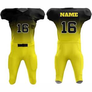 Maillot de football américain personnalisé par sublimation, respirant, 100 % polyester, protection UV, antibactérien, séchage rapide, évacuation de l'humidité - Product Image 4