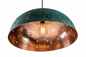 Lámpara Colgante Mexicana de Cobre con Pátina - Sandia Agujero - Product Image 4