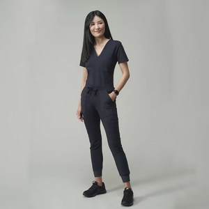 Uniformes médicos de belleza para damas para clínica, conjuntos de uniformes, conjunto de Top y pantalón, mangas cortas, uso hospitalario - Product Image 4