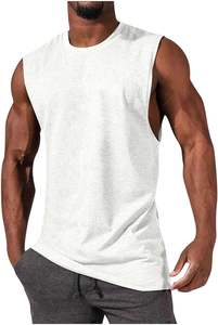 เสื้อกล้ามคอตตอนแบบปรับแต่งได้สำหรับผู้ชายเสื้อถักสำหรับกีฬาเพาะกายฟิตเนสยิมออกกำลังกายแบบลำลอง - Product Image 6