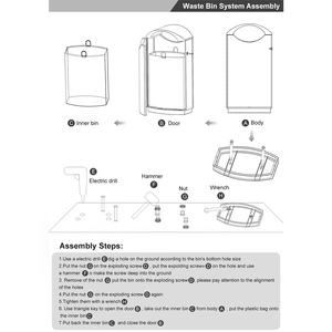 खड़े स्टेनलेस स्टील के कचरे के डिब्बे ब्रश सतह के इनडोर और आउटडोर कचरे के भंडारण बाल्टी - Product Image 6