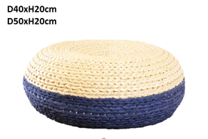 Haute qualité jonc de mer eau jacinthe pouf banc de rangement pouf chaise pouf naturel sûr osier rond thé Table sièges - Product Image 2