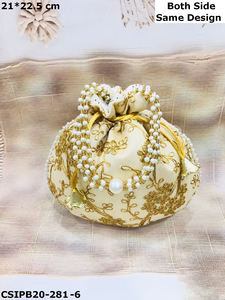 Sac de pochettes brodé indien fait à la main pour femmes Parfait pour les faveurs de mariage, les cadeaux de retour et les occasions spéciales! - Product Image 6