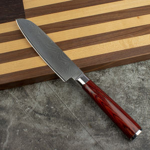Vente en gros de couteau de cuisine professionnel en acier damas de haute qualité OEM ODM personnalisé couteau Pakka manche en bois - Product Image 5