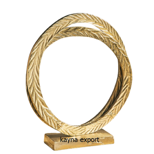 Luxury Gold Ring Decorative Metal <b>Sculpture</b> With Gold Platted Finished High End Table Metal <b>Sculpture</b> for Home Decoration - Product Image 6