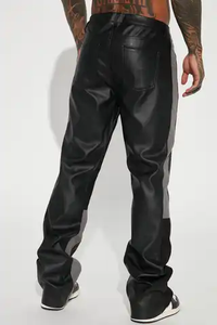 Customize New Style Motorbike Leather <b>Pants</b> Elastic Waist High Quality Breathable Windproof Unisex Cowhide Made Pakistan Custom - Product Image 2
