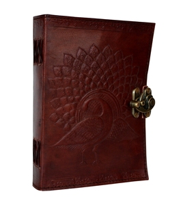 Journal en cuir personnalisé en relief de paon, Journal d'écriture, livre vierge, fournitures de bureau, carnet de notes pour étudiants, vente en gros - Product Image 2