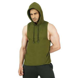 Sweat à capuche sans manches pour homme, personnalisé avec logo, pour la musculation, la salle de sport, nouvelle collection 2025 - Product Image 2