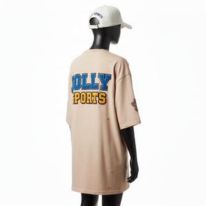 Camiseta Extra Grande de Algodón para Mujer, Tejido Jersey Transpirable y Grueso con Logotipo Bordado, Camiseta Extra Grande 100% Algodón para Mujer - Product Image 5