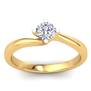 Bague de luxe pour femme en or blanc 9 carats, diamant de laboratoire de qualité supérieure, 0,25 carat, clarté VS, taille brillant, certifié IGI - Product Image 1