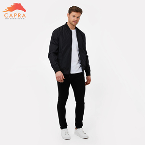 Blouson bomber homme col montant, fin et long, enduit, durable, avec poches, haute qualité, vente chaude - Product Image 2