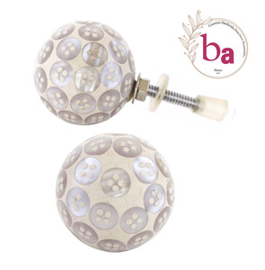 Bouton blanc moderne en résine corne d'os en laiton boutons en bois et poignée de traction pour cuisine salle de bain salon commode et portes d'armoires - Product Image 2