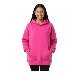 Sweats à capuche pour femmes, hiver, qualité supérieure, surdimensionnés, respirants, tissu tricoté polyester/coton, style décontracté - Product Image 6