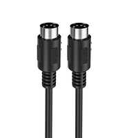 Câble MIDI 5 broches mâle à mâle pour synthétiseur de rack, échantillonneur, carte son externe, engrenage