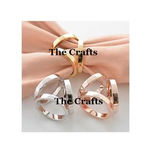 Set Of Four Aluminium Gold Color Napkin <b>Ring</b> Customized Size And Shape Tissue <b>Ring</b> Holder At Affordable Price - Product Image 3