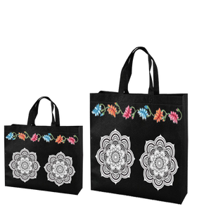 กระเป๋าผ้าแคนวาสชายหาดพิมพ์ลายสวยถือเองผลิตในภาคตะวันตกของเบงกอล - Product Image 3