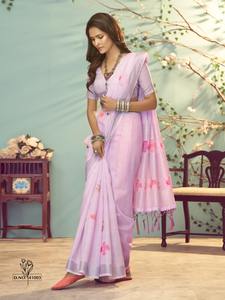 Sari fantaisie avec vente en ligne de tissu de soie doux Latkan lourd de vêtements de style indien et pakistanais - Product Image 3