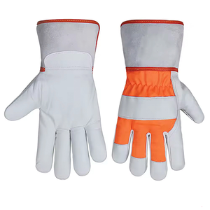 Guantes de Trabajo de Cuero Vacuno Hechos a Medida para Hombre, Guantes Resistentes y Duraderos de Cuero Vacuno Canadiense con Corte Reflectante Antideslizante - Product Image 4