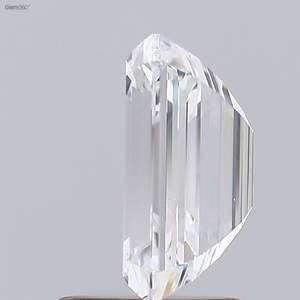 Piedra de laboratorio de corte esmeralda de 3,01 quilates con certificación IGI Color E VS1 Clarity Lab-Stone - Product Image 3