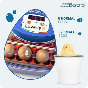 Borotto Lumia เครื่องฟักไข่8มินิพลาสติก8ชิ้น, 32ชิ้นเครื่องฟักไข่นกกระทาขนาดเล็กความแม่นยำสูง - Product Image 2