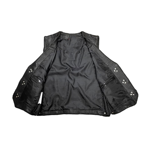 Gilet de motard sans manches en cuir pour homme, tendance hiver 2025, avec fermeture à boutons, pour la rue et la conduite, vêtements d'extérieur - Product Image 5