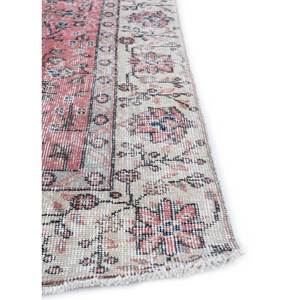 Tapis en laine noué à la main vintage grande surface Pae-2907, motif floral rouge-orange, pour salon, couloir, rectangulaire, pour adolescents - Product Image 4