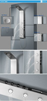 Colonne de douche murale en acier inoxydable A052 avec pommeau de douche pour salle de bain