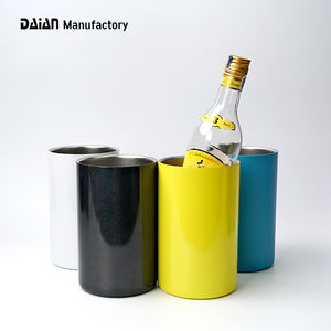 Venda quente Parede Dupla Aço Inoxidável Balde De Gelo Portátil Personalizado Metal Wine Cooler Chiller para Beer & Wine para Camping - Product Image 6