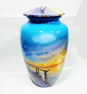 โกศบรรจุอัฐิแบบอเมริกันทำจากอะลูมิเนียมสั่งทำได้ตามต้องการสำหรับบรรจุอัฐิมนุษย์ ความจุขนาดใหญ่ (200-220 คิวบิกอินช์) สามารถปรับแต่งได้ตามต้องการสำหรับเป็นที่ระลึก - Product Image 3